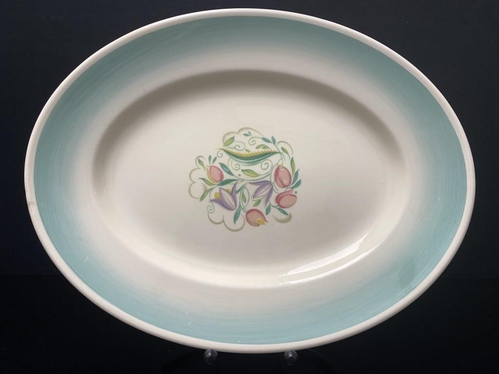 Susie Cooper Oval Serving Platter Crown Works