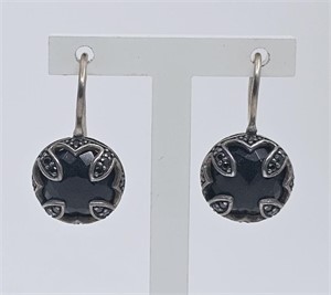 Thomas Sabo Sterling Silver Earrings set with blac