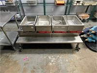 4 - Food Warmers, SS table, SS Cart