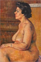 Comcuwich Seated Nude Woman Oil on Canvas