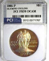 1995-P S$1 Olympic Cycling PR70 DCAM LIST $500