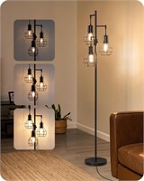 EDISHINE Dimmable Farmhouse Floor Lamp, Industrial