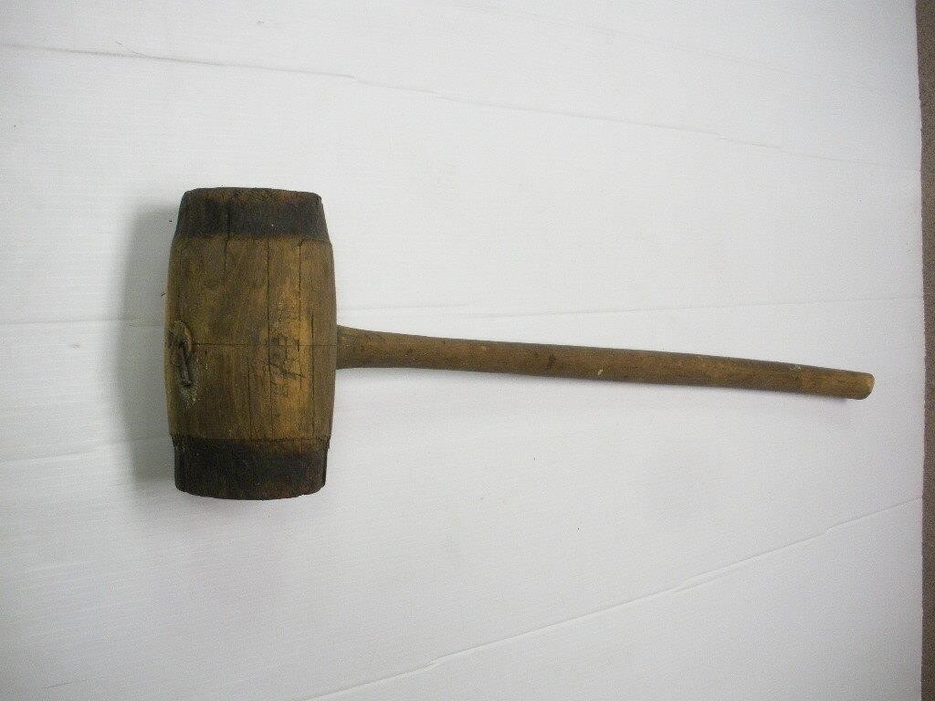 Large Vintage Wooden Mallet