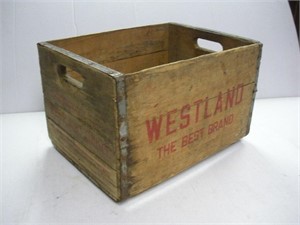 Westland Dairy Wooden Dairy Crate