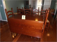 Cherry Drop Leaf Table & 6 Chairs