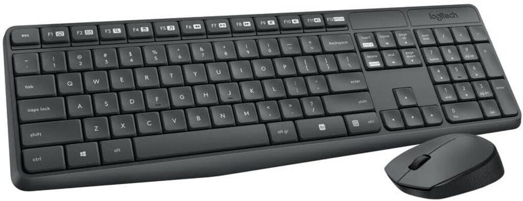 (N) Logitech MK235 Wireless Keyboard and Mouse Com