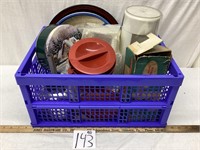 Kitchen Items with Crate