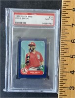 Graded Ozzie Smith 1986 Fleer Mini baseball card