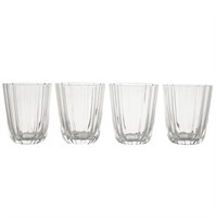 C599  Drew Barrymore Scallop Water Glasses Set 4