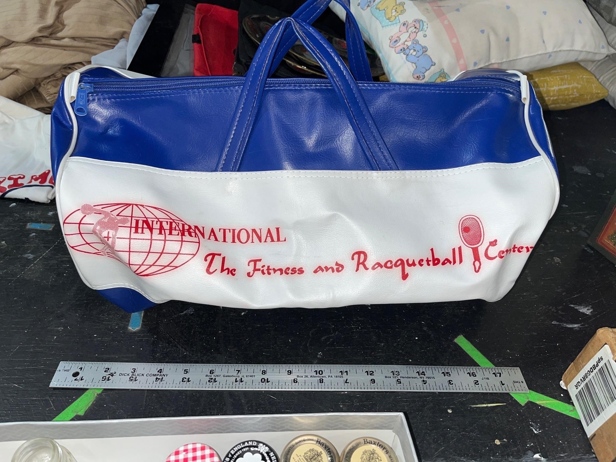 international fitness and racquetball vintage bag