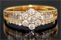 18k Gold 1.00 ct Brilliant VS Natural Diamond Ring