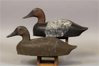 Otto Misch Pair of Canvasback Duck Decoys, Weale,