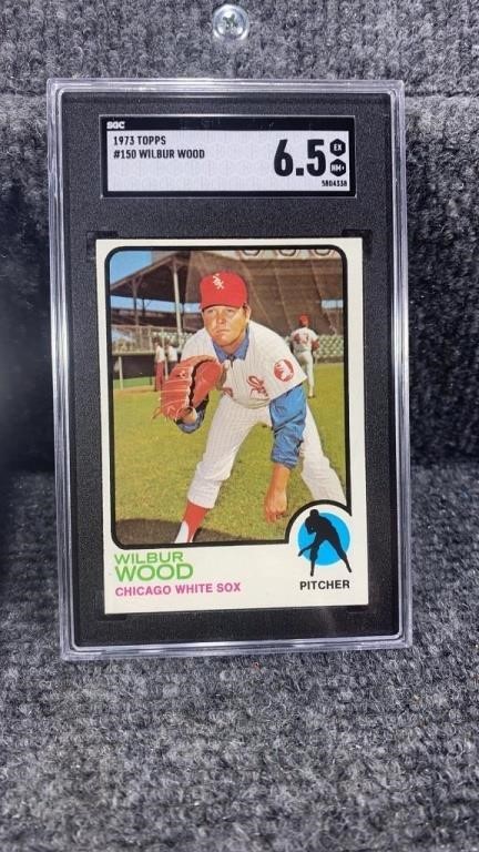 1973 Topps Wilbur Wood Graded 6.5 Baseball Card