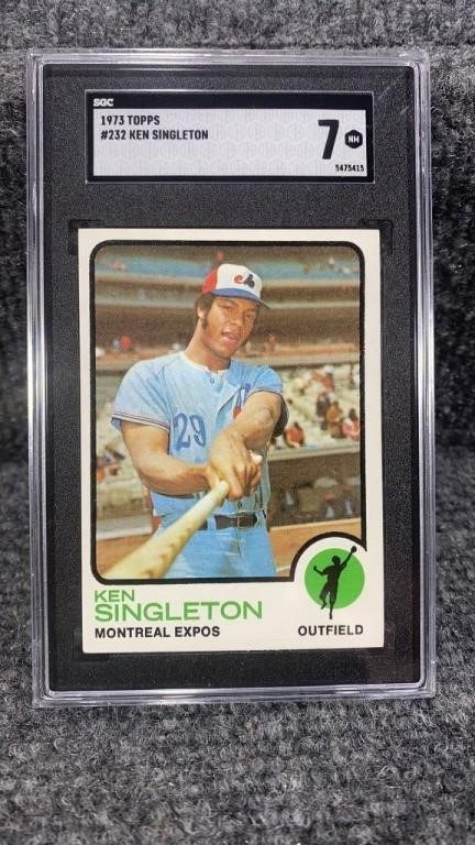 1973 Topps Ken Singleton Graded 7 Baseball Card