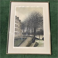 Signed & Numbered Lithograph of Seine River France