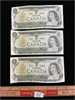 1973 CANADIAN DOLLAR CONSECUTIVE BILLS
