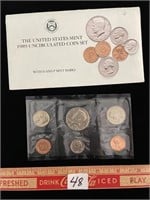 US MINT 1989 UNCIRCULATED COIN SET