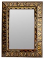 Art Nouveau Style Paneled Giltwood Mirror