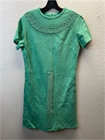 Vintage Green Embellished Dress