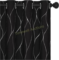 Deconovo Blackout Curtains  52W x 72L  Black