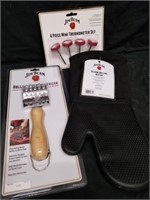 New Jim Beam 4-Piece mini thermometer set with