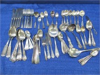 64pcs of various fancy plated flatware - nice