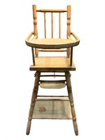 French Doll’s Wood High Chair / Stroller