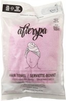 (2) AfterSpa Microfiber Hair Towel Wrap, Pink