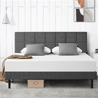 Molblly Queen Bed Frame with Upholstered Headboard