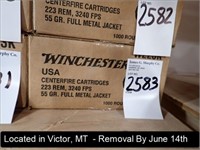 CASE OF (1,000) ROUNDS OF WINCHESTER 223 REM 55