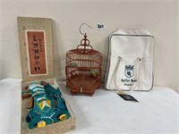 Singapore Travel Bag, Chinese Kite & Bird Cage