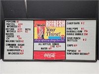 Coca Cola Advertising  49 x 22.5"h  Price Board
