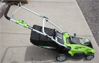 Green Works Battery Op. Lawn Mower