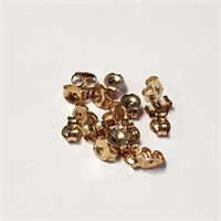 10K Gold App 16Pcs  Earring Backs