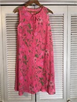 VINTAGE LILLY PULITZER PRINTED PINK SHEER DRESS