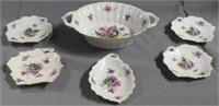 "Spring Violets" five leaves for teabags or mints-