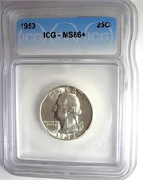 1953 Quarter ICG MS66+