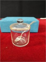 Vintage Condiment Jar w/Spoon