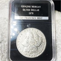 1878-S Morgan Silver Dollar PCS - GENUINE