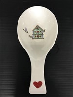 Thompson Pottery bird house spoon rest