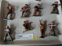(8) Miniature Metal Soldier Figurines