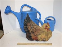Watering Cans & Rooster