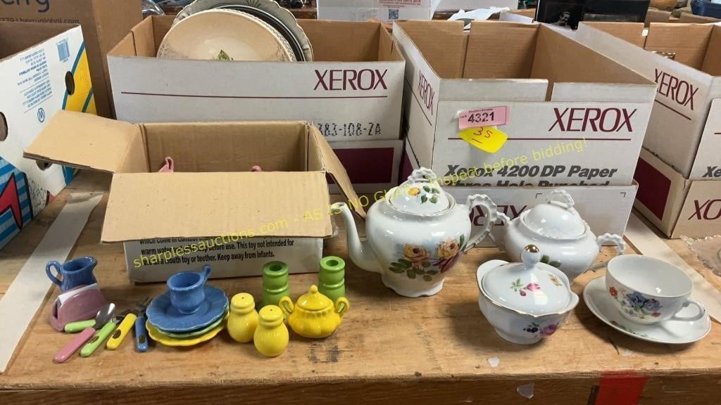 Childs Tea Set, assorted China