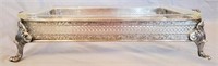 Silverplated Casserole Holder w Pyrex Glass Insert