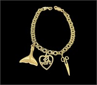 14kt Gold Charm Bracelet