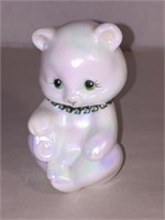 FENTON OPALESCENT SIGNED HAND PAINTED BEAR w
