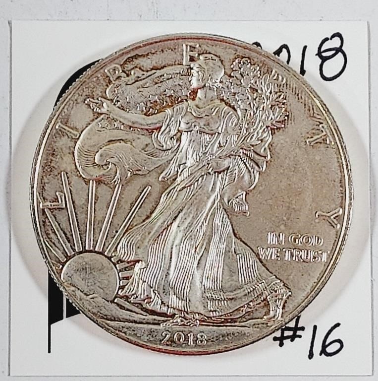 2018  $1 Silver Eagle   impaired
