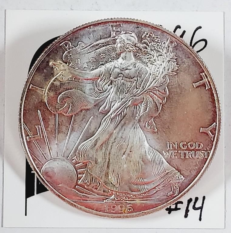 1996  $1 Silver Eagle   impaired  Key date