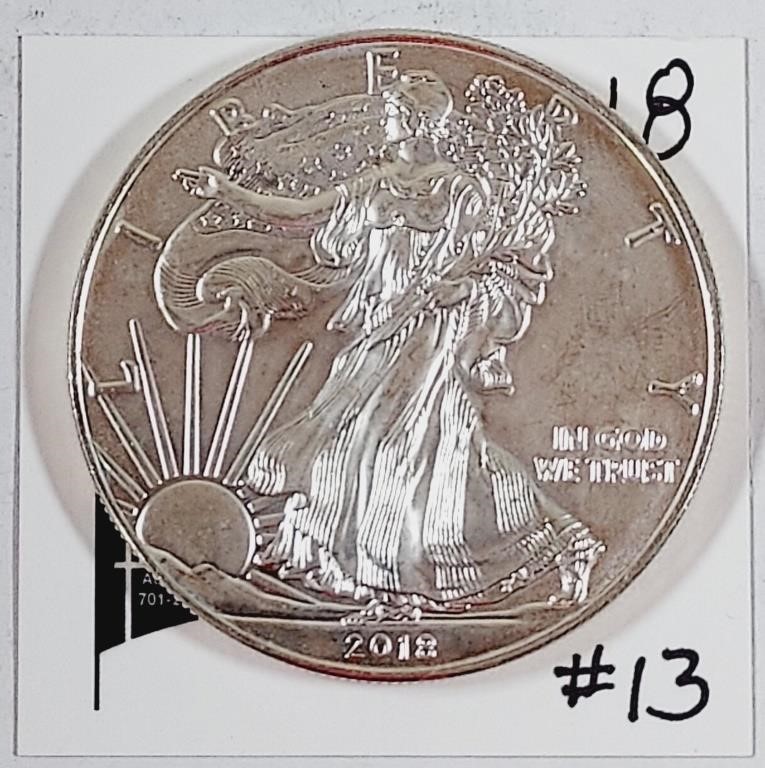 2018  $1 Silver Eagle   impaired