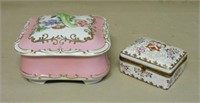 German Porcelain Lidded Dresser Boxes.